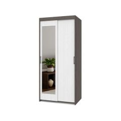 ТОМАС Шкаф-купе с зеркалом Анкор темный/светлый Т22 в Нытве - nytva.mebel24.online | фото