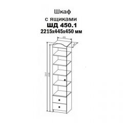 KI-KI ШД450.1 Шкаф (белый/белое дерево) в Нытве - nytva.mebel24.online | фото 2