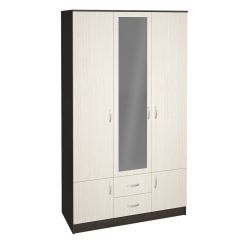 Шкаф Ронда ШК-3 с зеркалом (Венге/Беленый дуб) в Нытве - nytva.mebel24.online | фото