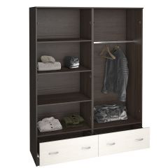 Шкаф Ронда ШК-4 с зеркалом (венге/беленый дуб) в Нытве - nytva.mebel24.online | фото 2