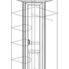 Шкаф угловой №562 "Алиса" (угол 875*875) в Нытве - nytva.mebel24.online | фото 2