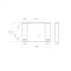 Шкаф-зеркало Cube 100 Эл. Домино (DC5013HZ) в Нытве - nytva.mebel24.online | фото 2