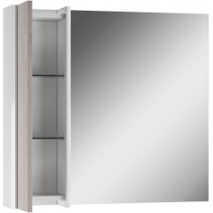 Шкаф-зеркало Uno 80 Дуб серый левый/правый Домино (DU1504HZ) в Нытве - nytva.mebel24.online | фото 4