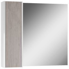 Шкаф-зеркало Uno 80 Дуб серый левый/правый Домино (DU1504HZ) в Нытве - nytva.mebel24.online | фото 6