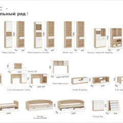 Система Стелс Шкаф-Пенал 1ящ Дуб сонома/Белый в Нытве - nytva.mebel24.online | фото 3