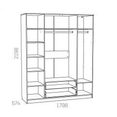 НМ 011.84 Х Шкаф комбинированный "Оливия" в Нытве - nytva.mebel24.online | фото 3