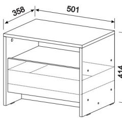 Спальный гарнитур МСП-1 (Ясень Анкор светлый) 1400 в Нытве - nytva.mebel24.online | фото 6