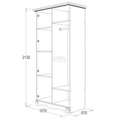 Спальный гарнитур Ольга-1Н (модульная) в Нытве - nytva.mebel24.online | фото 3