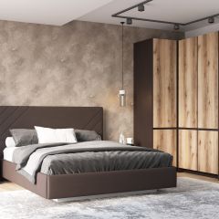 ПРАГА Спальный гарнитур Серия 3 (Дуб Делано/Дуб Венге) в Нытве - nytva.mebel24.online | фото 5