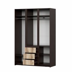 ПРАГА Спальный гарнитур Серия 3 (Дуб Делано/Дуб Венге) в Нытве - nytva.mebel24.online | фото 16