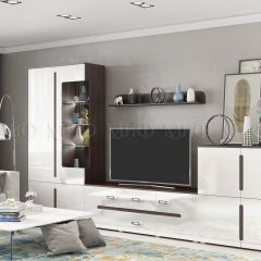 КИМ Стенка (Белый глянец холодный/Венге) Вариант 1 в Нытве - nytva.mebel24.online | фото