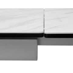 Стол BELLUNO 160 MARBLES KL-99 Белый мрамор матовый, итальянская керамика/ белый каркас, ®DISAUR в Нытве - nytva.mebel24.online | фото 7