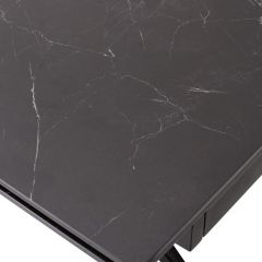 Стол FORIO 160 MATT BLACK MARBLE SOLID CERAMIC / BLACK, ®DISAUR в Нытве - nytva.mebel24.online | фото 9