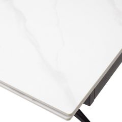 Стол FORIO 160 MATT WHITE MARBLE SOLID CERAMIC / BLACK, ®DISAUR в Нытве - nytva.mebel24.online | фото 9