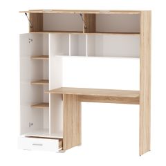 Стол компьютерный ПКС-1 (дуб сонома/белый глянец) в Нытве - nytva.mebel24.online | фото 3