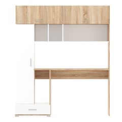 Стол компьютерный ПКС-1 (дуб сонома/белый глянец) в Нытве - nytva.mebel24.online | фото 4