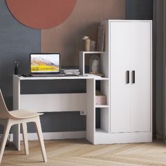 Стол компьютерный СКМ-1 ЛДСП Белый в Нытве - nytva.mebel24.online | фото