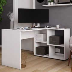 Стол компьютерный угловой СКМУ-4 Белый в Нытве - nytva.mebel24.online | фото