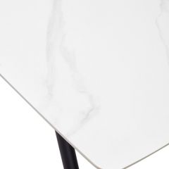 Стол RIVOLI 140 MATT WHITE MARBLE SOLID CERAMIC / BLACK, ®DISAUR в Нытве - nytva.mebel24.online | фото 9