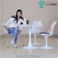 Стул Barneo N-8 Tulip style белый с белой подушкой в Нытве - nytva.mebel24.online | фото 2