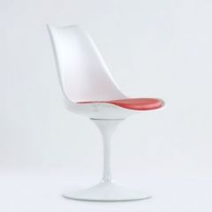 Стул Barneo N-8 Tulip style белый с красной подушкой в Нытве - nytva.mebel24.online | фото 3