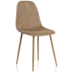 Стул на металлокаркасе на металлокаркасе Capri dark beige / wood в Нытве - nytva.mebel24.online | фото