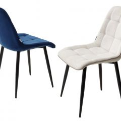 Стул CHIC BLUVEL-86 NAVY BLUE / черный каркас М-City в Нытве - nytva.mebel24.online | фото 2