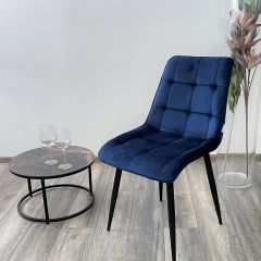 Стул CHIC BLUVEL-86 NAVY BLUE / черный каркас М-City в Нытве - nytva.mebel24.online | фото 5