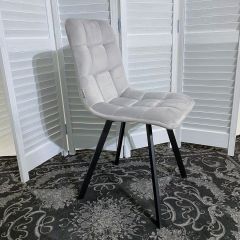 Стул CHILLI SQUARE BLUVEL-03 светло-серый, велюр / черный каркас М-City в Нытве - nytva.mebel24.online | фото 3