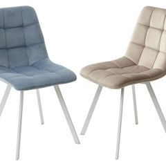 Стул CHILLI SQUARE G108-56 пудровый синий, велюр/ белый каркас М-City в Нытве - nytva.mebel24.online | фото 3