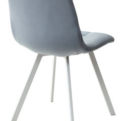 Стул CHILLI SQUARE G108-56 пудровый синий, велюр/ белый каркас М-City в Нытве - nytva.mebel24.online | фото 4