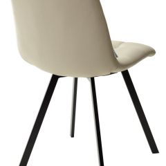 Стул CHILLI SQUARE HK017-02 серо-бежевый, PU/ черный каркас М-City в Нытве - nytva.mebel24.online | фото 4