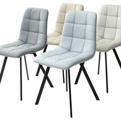 Стул CHILLI SQUARE HK017-03 светло-серый, PU/ черный каркас М-City в Нытве - nytva.mebel24.online | фото 2