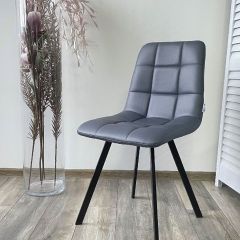 Стул CHILLI SQUARE HK017-09 серо-черничный, PU/ черный каркас М-City в Нытве - nytva.mebel24.online | фото 5