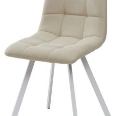 Стул CHILLI SQUARE UF860-01B бежевый, ткань/ белый каркас М-City в Нытве - nytva.mebel24.online | фото