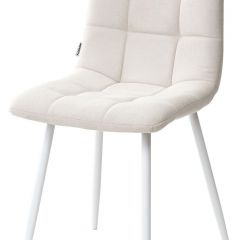 Стул CHILLI UF860-01B бежевый, ткань/белый каркас М-City в Нытве - nytva.mebel24.online | фото
