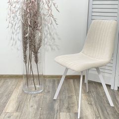 Стул ELVIS WZ2042-01 молочный фактурный велюр / белый каркас М-City в Нытве - nytva.mebel24.online | фото 5