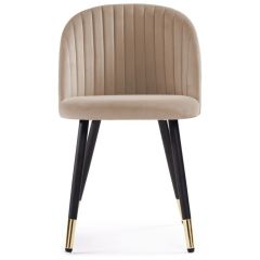 Стул на металлокаркасе Gabi dark beige / black / gold в Нытве - nytva.mebel24.online | фото 2