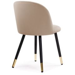 Стул на металлокаркасе Gabi dark beige / black / gold в Нытве - nytva.mebel24.online | фото 4