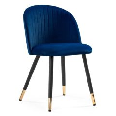 Стул на металлокаркасе Gabi dark blue / black / gold в Нытве - nytva.mebel24.online | фото