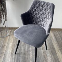 Стул HERMAN 360 град. СЕРЫЙ #27, велюр / черный каркас М-City в Нытве - nytva.mebel24.online | фото