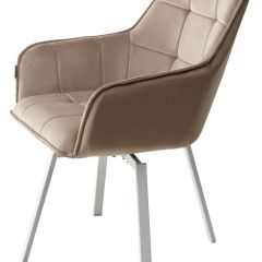 Стул MAVERICK 360 град. поворот. BLUVEL-40 BEIGE/ белый каркас, М-City в Нытве - nytva.mebel24.online | фото 8