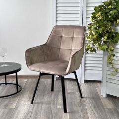 Стул MAVERICK 360 град. поворот. BLUVEL-40 BEIGE/ черный каркас, М-City в Нытве - nytva.mebel24.online | фото 5