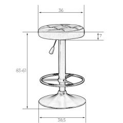 Табурет барный DOBRIN BRUNO LM-5008 (кремовый) в Нытве - nytva.mebel24.online | фото 2