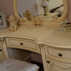 Туалетный стол + Зеркало Мона Лиза (крем) в Нытве - nytva.mebel24.online | фото 5