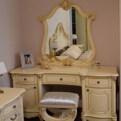 Туалетный стол + Зеркало Мона Лиза (крем) в Нытве - nytva.mebel24.online | фото 6