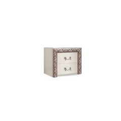Тумба прикроватная (2 ящика) Тиффани Premium слоновая кость/серебро (ТФТП-2(П) в Нытве - nytva.mebel24.online | фото