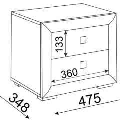 Тумба прикроватная Глэдис М30 (ЯШС/Белый) в Нытве - nytva.mebel24.online | фото 2