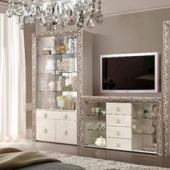 Витрина 2-ств. для посуды  Тиффани Premium слоновая кость/серебро (ТФВ3-2С(П) в Нытве - nytva.mebel24.online | фото 2