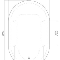 Зеркало Дакка 800х500 с подсветкой Домино (GL7036Z) в Нытве - nytva.mebel24.online | фото 8